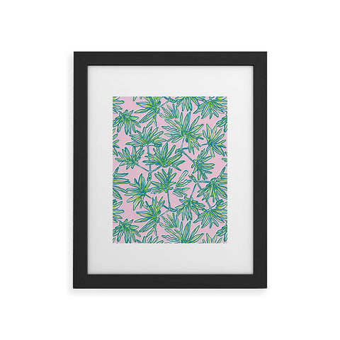 Wagner Campelo TROPIC PALMS ROSE Framed Art Print