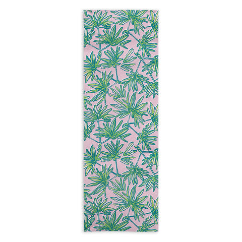 Wagner Campelo TROPIC PALMS ROSE Yoga Towel