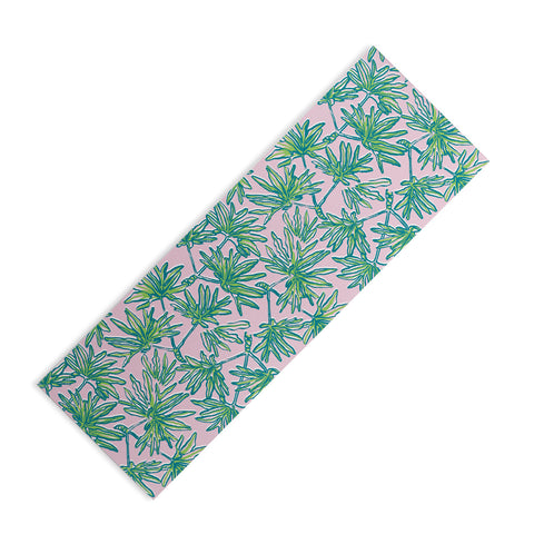 Wagner Campelo TROPIC PALMS ROSE Yoga Mat
