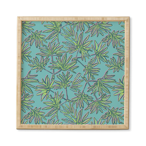 Wagner Campelo TROPIC PALMS TURQUOISE Framed Wall Art