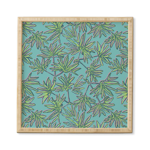 Wagner Campelo TROPIC PALMS TURQUOISE Framed Wall Art