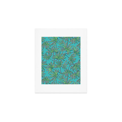 Wagner Campelo TROPIC PALMS TURQUOISE Art Print