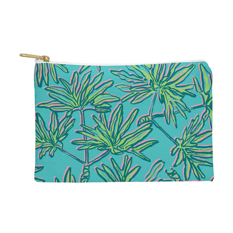 Wagner Campelo TROPIC PALMS TURQUOISE Pouch