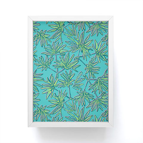 Wagner Campelo TROPIC PALMS TURQUOISE Framed Mini Art Print