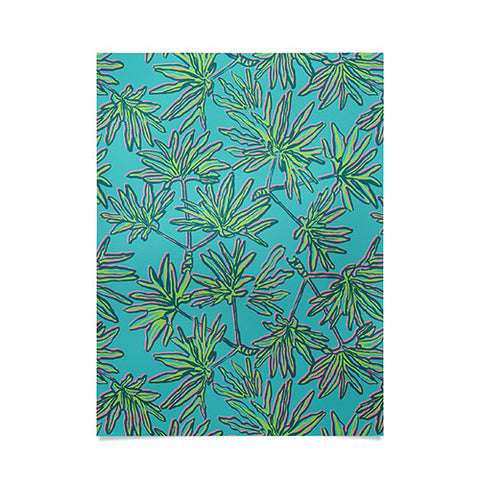 Wagner Campelo TROPIC PALMS TURQUOISE Poster