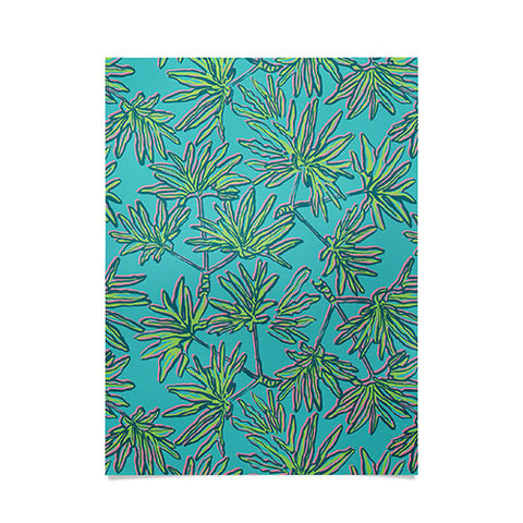 Wagner Campelo TROPIC PALMS TURQUOISE Poster