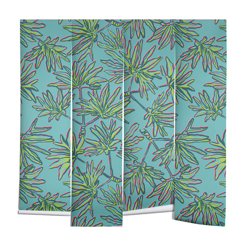Wagner Campelo TROPIC PALMS TURQUOISE Wall Mural