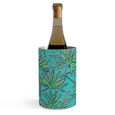 Wagner Campelo TROPIC PALMS TURQUOISE Wine Chiller