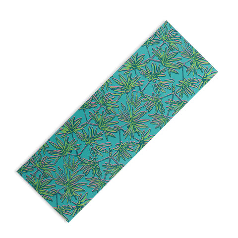 Wagner Campelo TROPIC PALMS TURQUOISE Yoga Mat