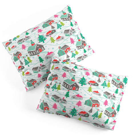 Wendy Kendall christmas town Pillow Shams