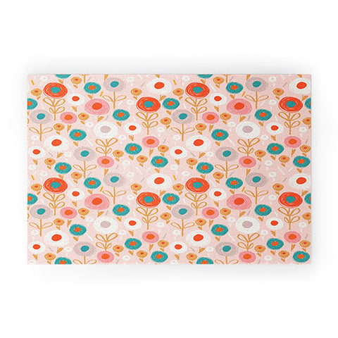 Wendy Kendall crayon floral Welcome Mat
