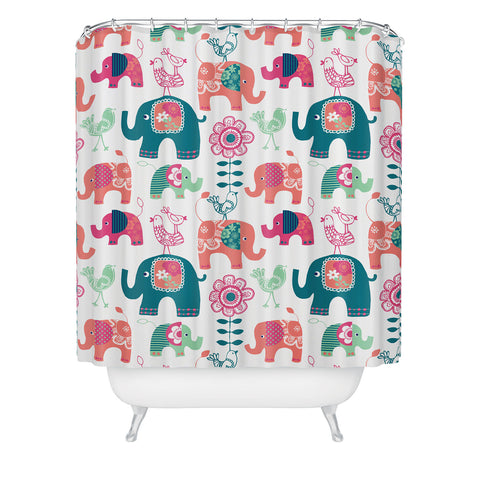 Wendy Kendall Helly Friends Shower Curtain