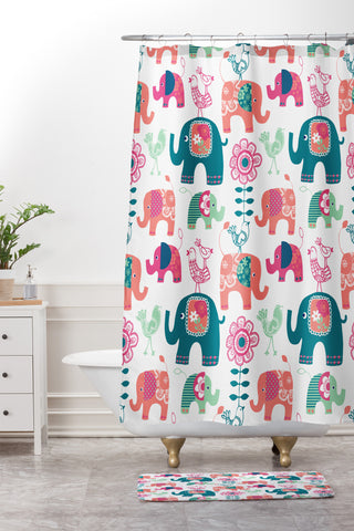 Wendy Kendall Helly Friends Shower Curtain And Mat