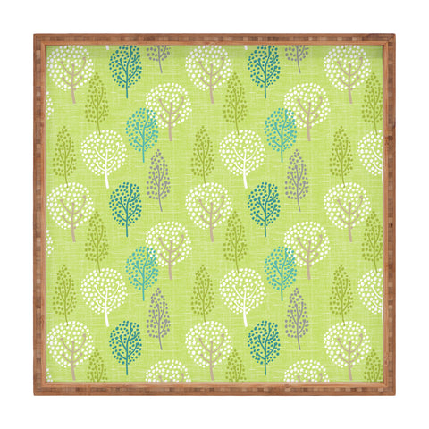 Wendy Kendall Linen Tree Square Tray