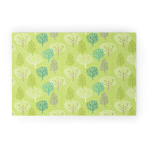 Wendy Kendall Linen Tree Welcome Mat