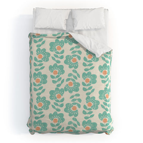 Wendy Kendall Lovisa Aqua Duvet Cover