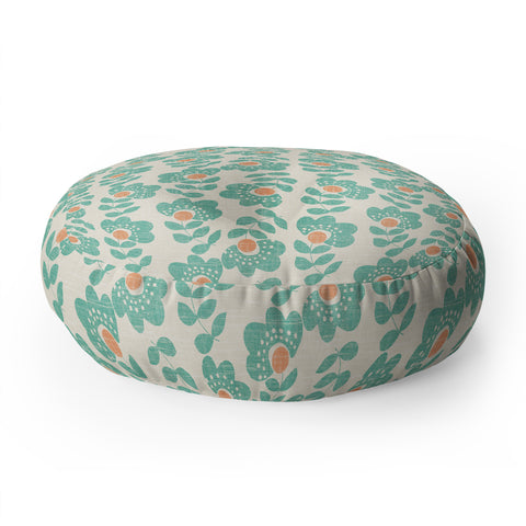 Wendy Kendall Lovisa Aqua Floor Pillow Round