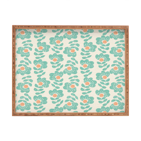 Wendy Kendall Lovisa Aqua Rectangular Tray