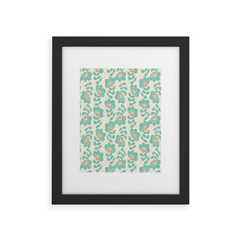 Wendy Kendall Lovisa Aqua Framed Art Print