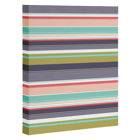 Wendy Kendall Multi Stripe Art Canvas