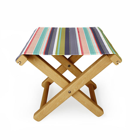 Wendy Kendall Multi Stripe Folding Stool