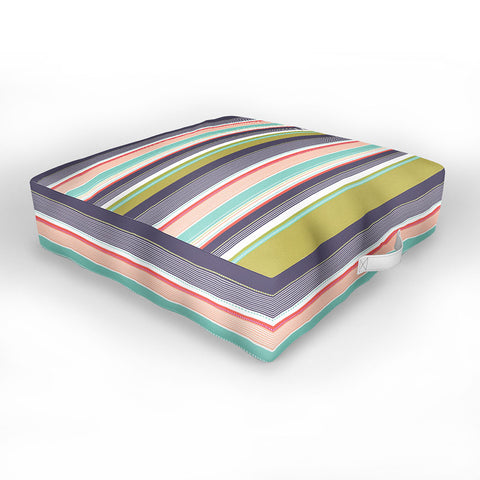 Wendy Kendall Multi Stripe Outdoor Floor Cushion