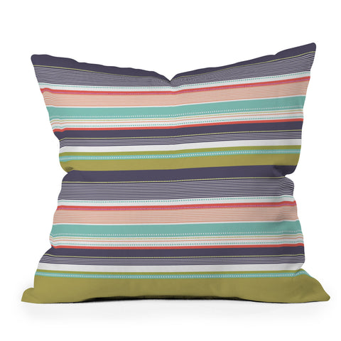 Wendy Kendall Multi Stripe Throw Pillow