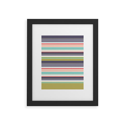 Wendy Kendall Multi Stripe Framed Art Print