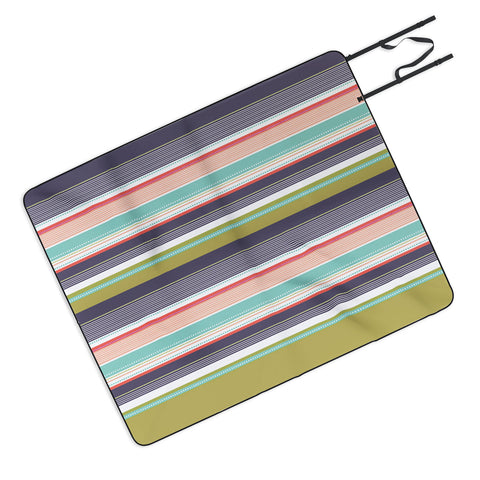 Wendy Kendall Multi Stripe Picnic Blanket