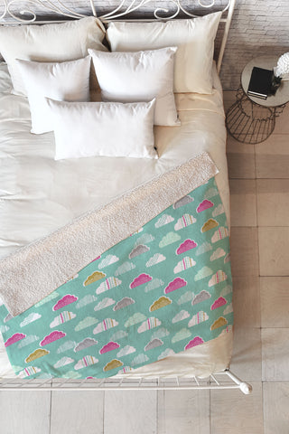 Wendy Kendall Petite Clouds Fleece Throw Blanket