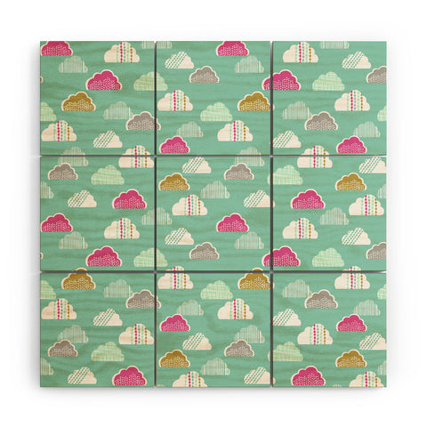 Wendy Kendall Petite Clouds Wood Wall Mural