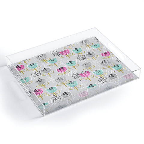 Wendy Kendall Petite Street Floral Acrylic Tray