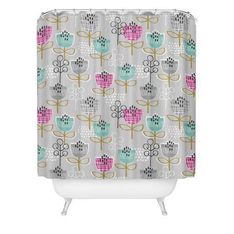Wendy Kendall Petite Street Floral Shower Curtain