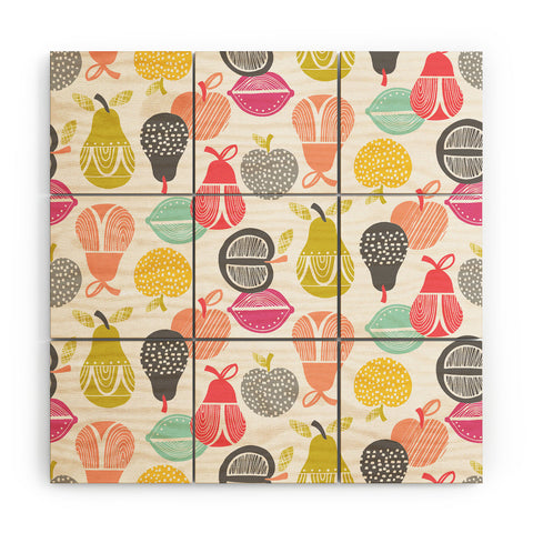 Wendy Kendall Retro Fruit Wood Wall Mural