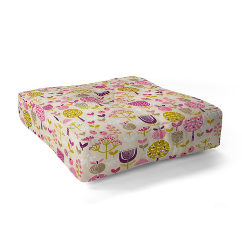 Wendy Kendall Retro Orchard Floor Pillow Square