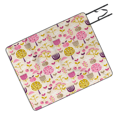 Wendy Kendall Retro Orchard Picnic Blanket