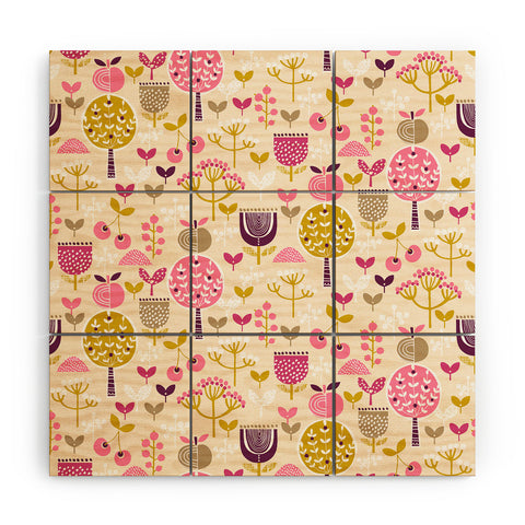 Wendy Kendall Retro Orchard Wood Wall Mural