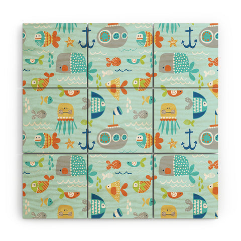 Wendy Kendall Sealife Wood Wall Mural