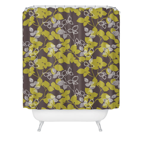 Wendy Kendall Suki Leaf Green Shower Curtain