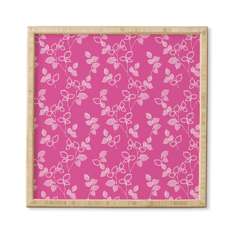 Wendy Kendall Suki Leaf Pink Framed Wall Art