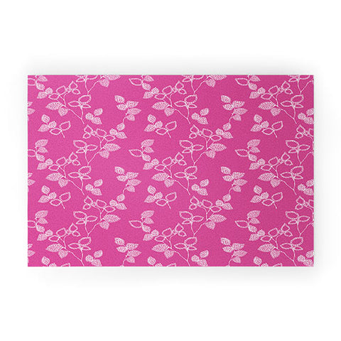Wendy Kendall Suki Leaf Pink Welcome Mat