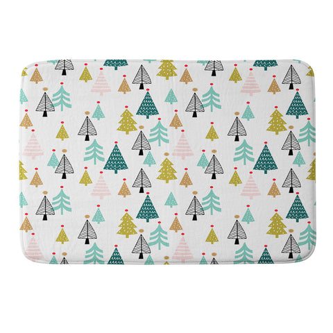 Wendy Kendall tiny trees Memory Foam Bath Mat