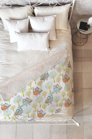 Wendy Kendall Woodland Fleece Throw Blanket