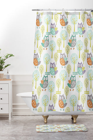 Wendy Kendall Woodland Shower Curtain And Mat