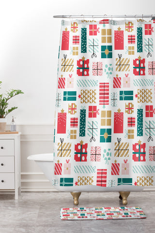 Wendy Kendall wrap it Shower Curtain And Mat