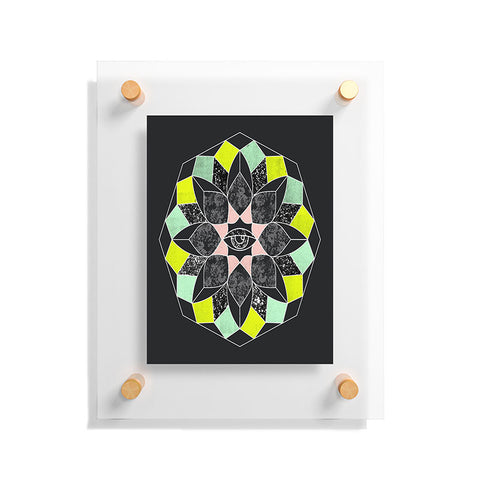 Wesley Bird Cosmic Flower Floating Acrylic Print