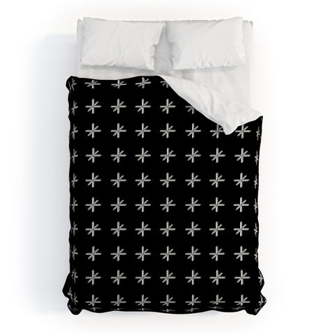 Wesley Bird Cross Out Black Duvet Cover