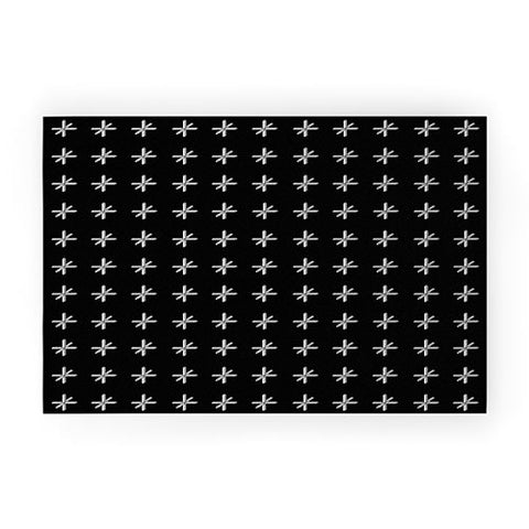 Wesley Bird Cross Out Black Welcome Mat
