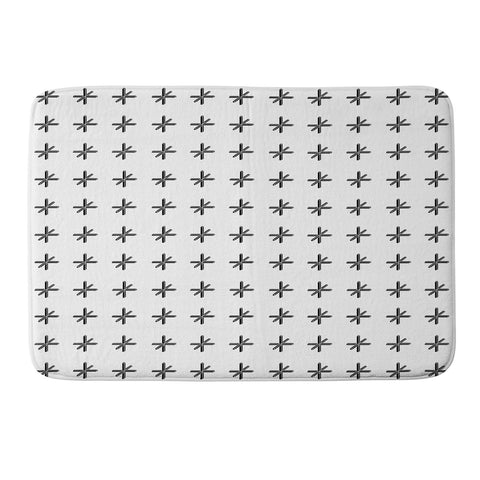 Wesley Bird Cross Out White Memory Foam Bath Mat