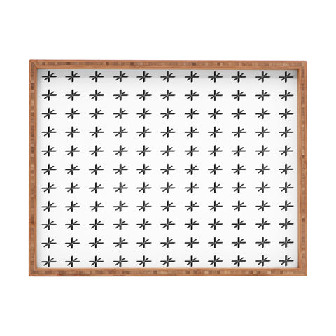 Wesley Bird Cross Out White Rectangular Tray